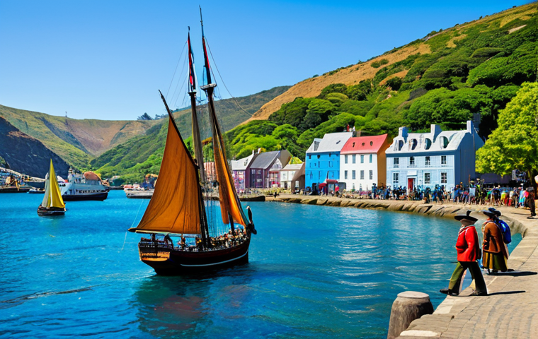 세인트헬레나 여행 유튜버 추천 - Jamestown Harbour Scene**

"A vibrant view of Jamestown harbour, Saint Helena, with colorful buildin...